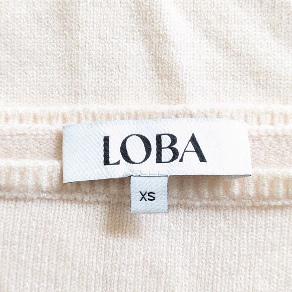 LOBA Revolve Kristhel Sweater Soft Pink Boat Neck Crop Size XS Ribbed Cuffs - Picture 4 of 10